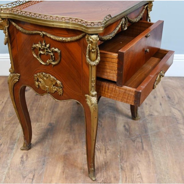 19th Century Antique French Louis XV Kingwood Commode, 1890 For Sale - Image 5 of 7