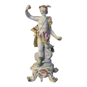 Antique 18th Century English Georgian Bow Porcelain Figure of Mercury 1760