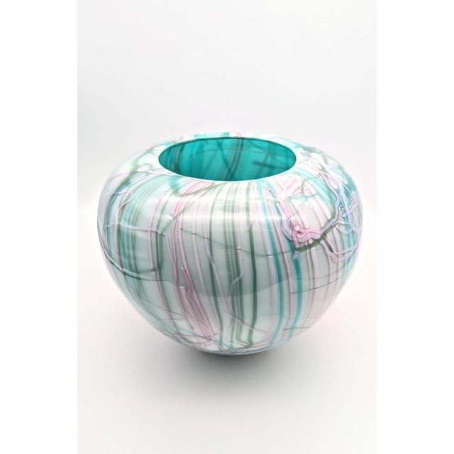 This extraordinary and rare Murano glass vessel represents a spectacular collaboration between the legendary Italian...