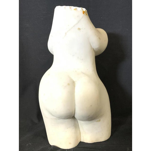 1930s Art Deco Marble Female Nude Sculpture Signed Gennarelli For Sale - Image 4 of 7