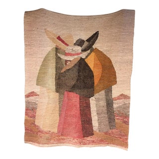 Peruvian Handmade Wool Tapestry / Throw For Sale