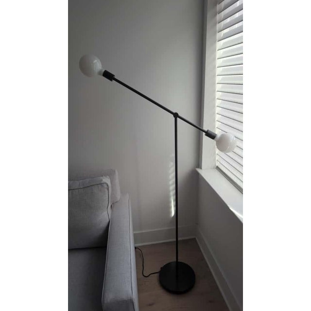 Metal West Elm Mobile Floor Lamp, Antique Bronze For Sale - Image 7 of 8