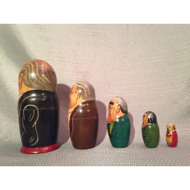 Russian Soviet USSR Leaders Nesting Dolls Set of 5 Chairish