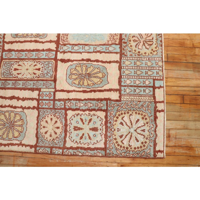 Mid-Century Modern Zabihi Collection African European Influenced Deco Carpet - 8'1" x 9'10" For Sale - Image 3 of 12