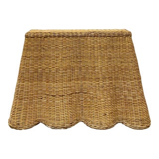 Trompe l'Oiel Draped Natural Woven Wicker Console Table, 1970 For Sale