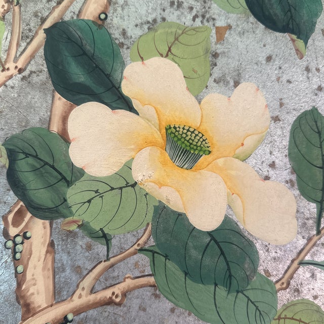 Early 20th Century Six Panel Hand Painted Gracie Chinoiserie Screen For Sale - Image 9 of 12