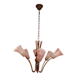 Cierre Studio Pink Murano Glass Pendant Lamp For Sale