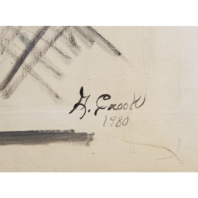 Indian Vintage Oil Painting Indian Kachina by Gordon Crook 1980 For Sale - Image 3 of 4