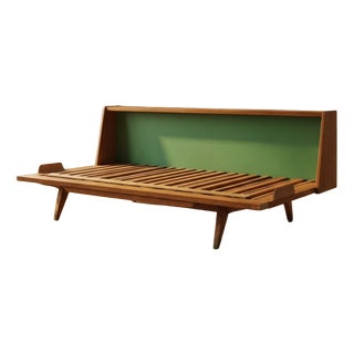 Mid-Century Modern Wooden Extendable Daybed, 1970 For Sale