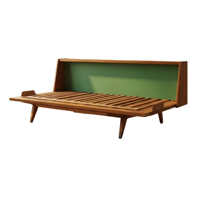 Mid-Century Modern Wooden Extendable Daybed, 1970 For Sale