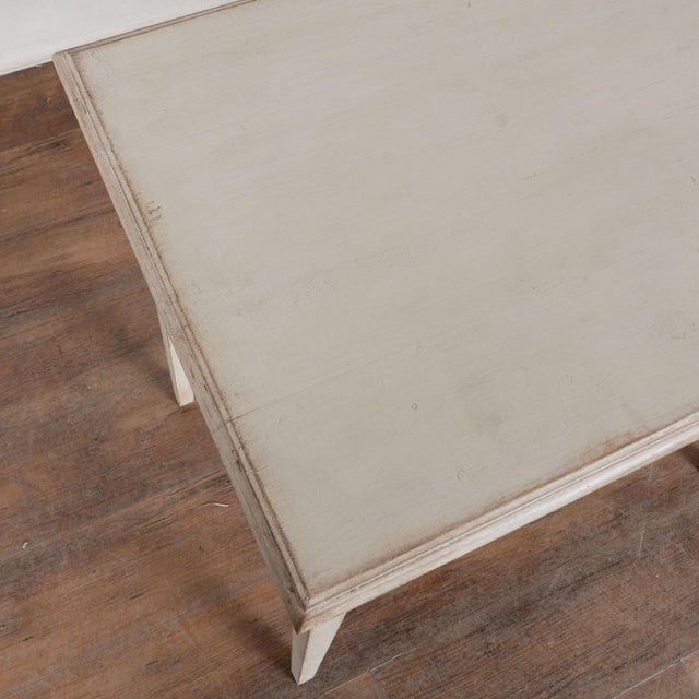Mid 19th Century 19th Century Swedish White Painted Pine Side Table With Single Drawer For Sale - Image 5 of 14