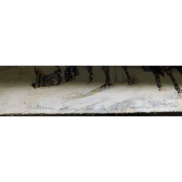 Earl Biss "Autumn Storm on the Crazy Woman Mountain" Hand Signed Limited Edition Serigraph For Sale - Image 9 of 10