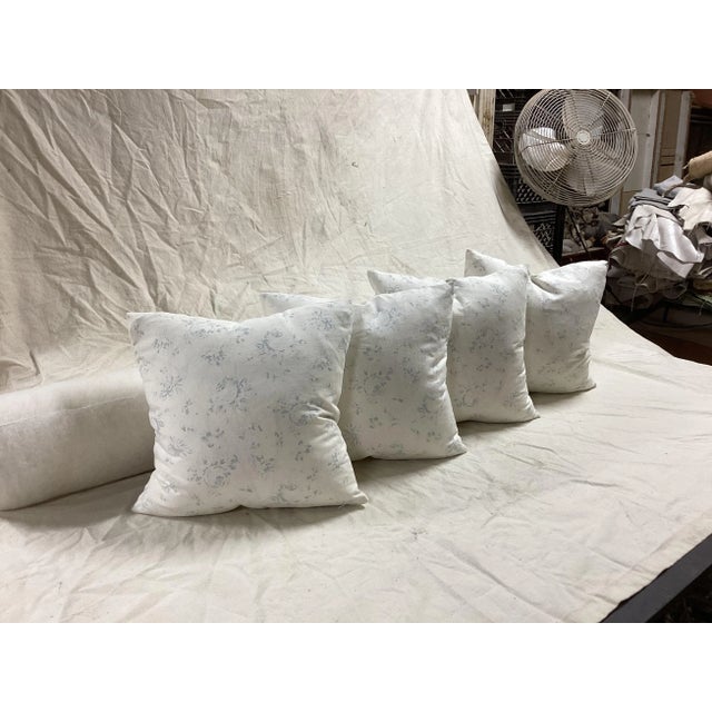 Floral Linen Fabric Pillows- Set of 2 For Sale - Image 10 of 10