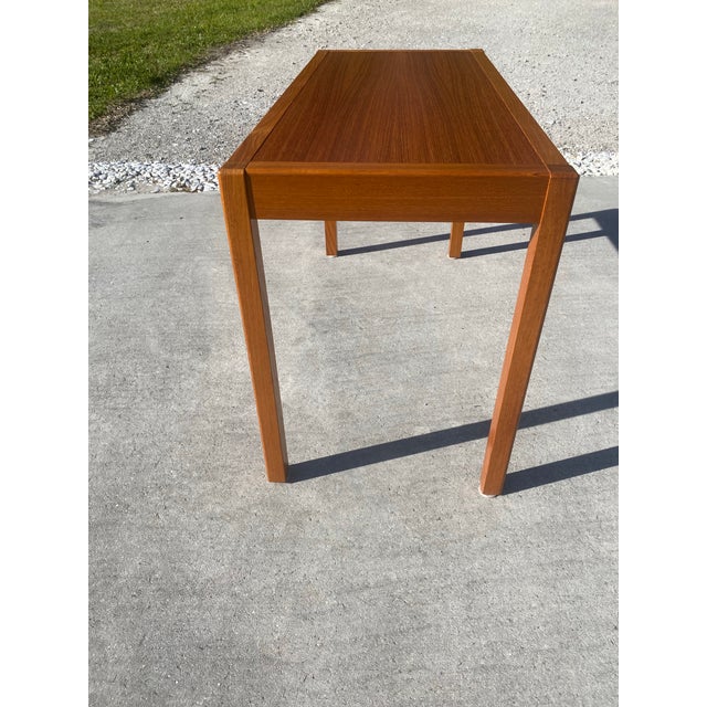 Mid Century Modern Vintage Teak Console/Sofa Table Made in Denmark For Sale - Image 11 of 12