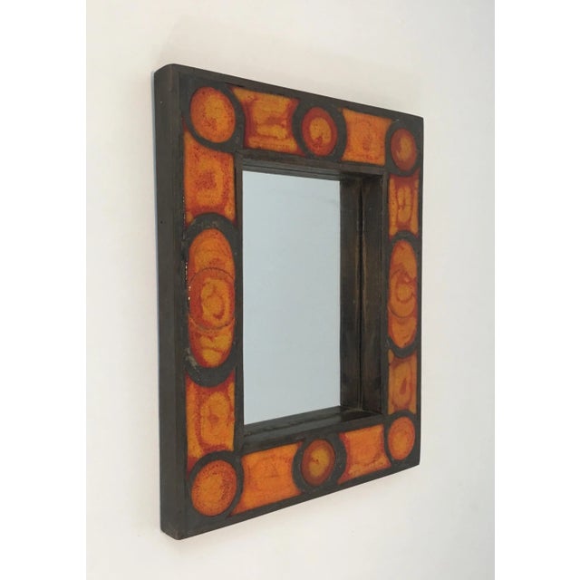 Interesting Ceramic Mirror, French, circa 1970 For Sale - Image 6 of 13