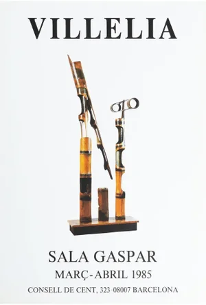 Original Exhibition Poster by Moisès Villèlia Sala Gaspar, 1985