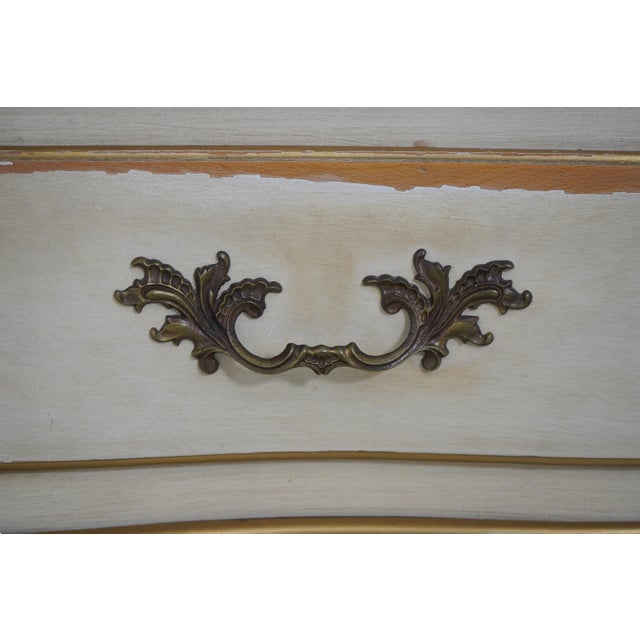Pair Vintage 4 Drawer Marble Top Shell Carved Chests For Sale In Philadelphia - Image 6 of 12