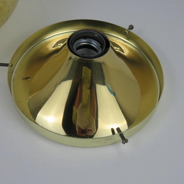 1970s Space Age Brass Ceiling Wall in Glass and Brass by Sölken Leuchten, Germany, 1970s For Sale - Image 5 of 9