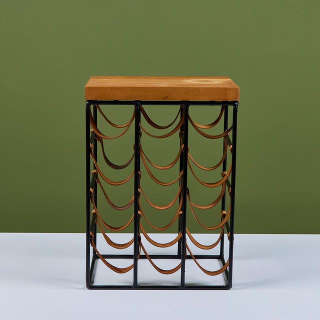 Arthur Umanoff Arthur Umanoff Butcher Block Wine Rack For Sale - Image 4 of 14