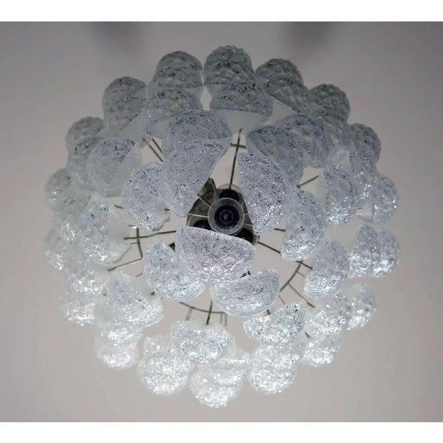 Italian Murano Glass Petal Chandelier For Sale - Image 9 of 11