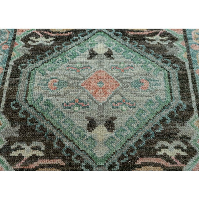 Early 21st Century Turkish Oushak Rug 2'9" x 6'4" #20090 For Sale - Image 5 of 8
