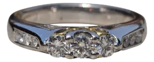 The Boulder Creek Deux: White Gold Diamond Wedding Band