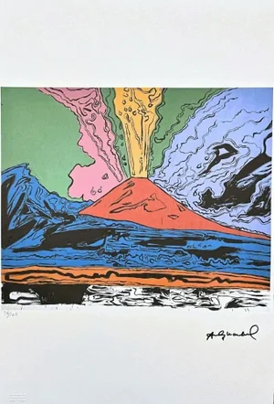 After Andy Warhol, Vesuvius Colored, 1980s, Lithograph