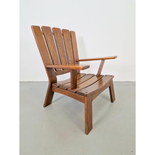 Wood Brutalist Wood Armchair with Brown Leather Upholstery, Germany, 1960s For Sale - Image 7 of 15