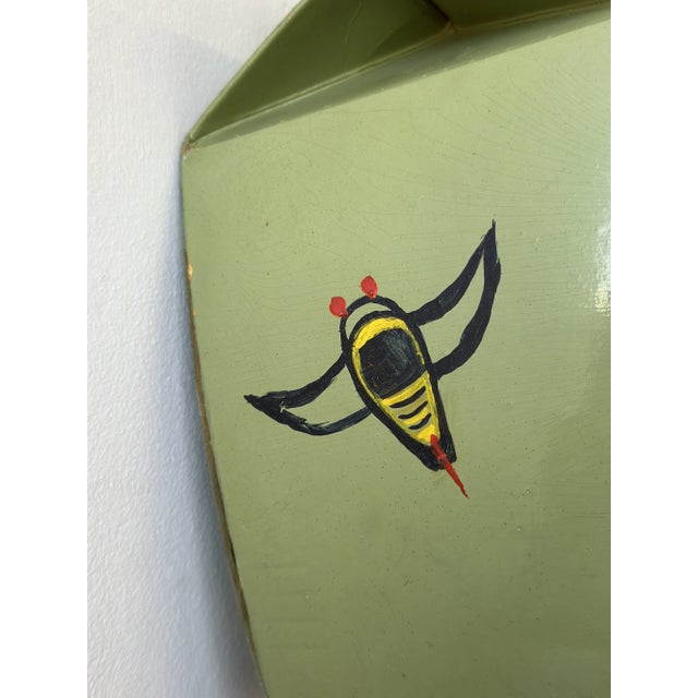 Green Vintage Hand-Painted Carton Mobile by Paul Bechtold, Circa 1960s For Sale - Image 8 of 18