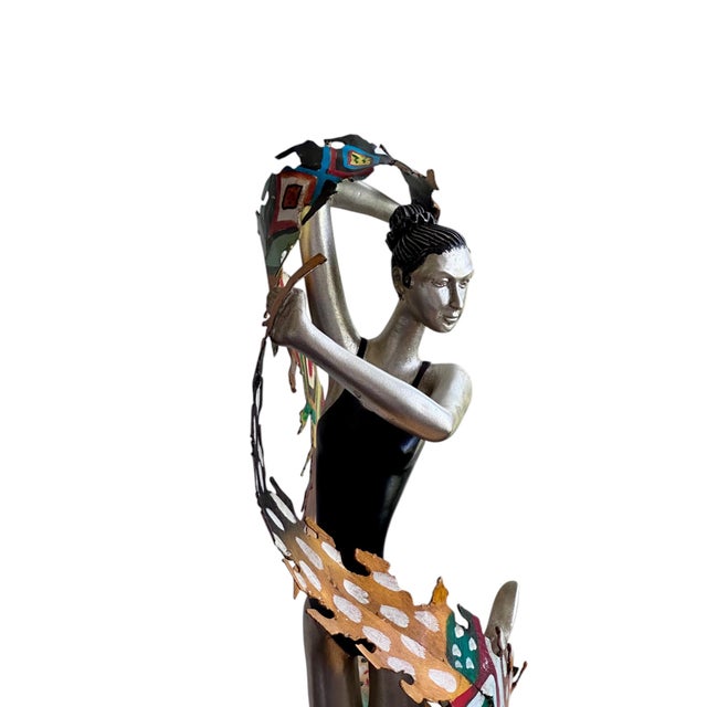 Mid 20th Century French Art Deco Ballerina Iron & Resin Sculpture For Sale - Image 11 of 11