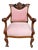 Early 20th Century Victorian Pink Upholstered Chairs With Upholstered Back For Sale
