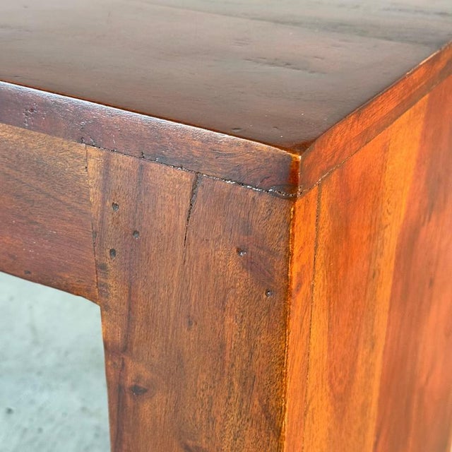 Minimalist Sculptural Walnut Bench, Italy 1970s For Sale - Image 11 of 18