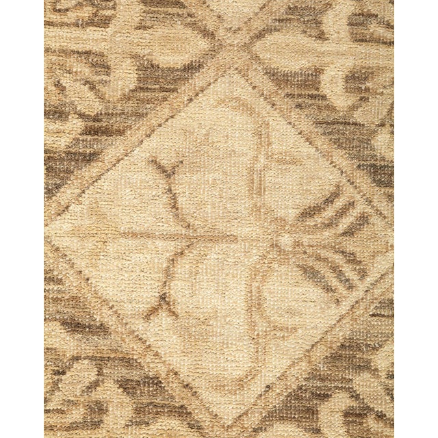 Contemporary Eclectic Collection Hand-Knotted Area Rug - Beige Collection 8' 2" X 9' 6" For Sale - Image 3 of 10