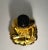 Plastic Vintage Gold Gilt Cast Resin Sculpture of a Seated Buddha Manji Symbol For Sale - Image 7 of 8