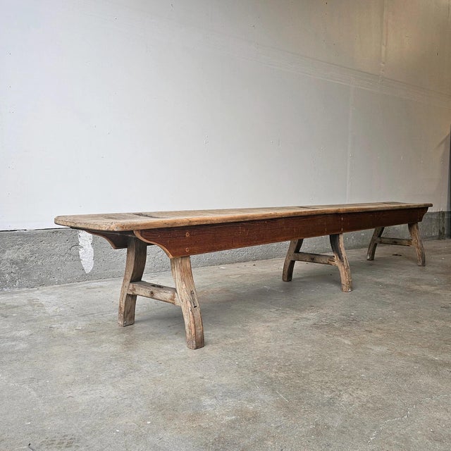 English Antique English Train Bench -Circa 1890 For Sale - Image 3 of 6