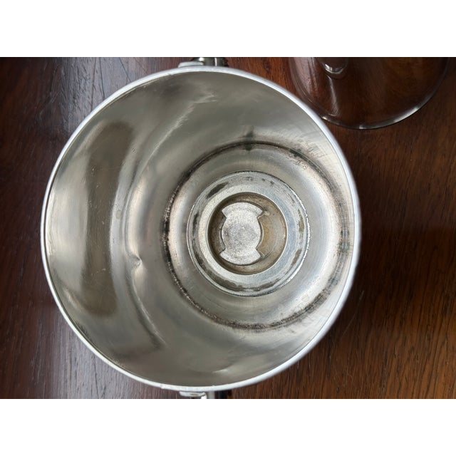 Metal Antique Gorham Silver Plated Champagne Bucket Form Caviar Server For Sale - Image 7 of 12