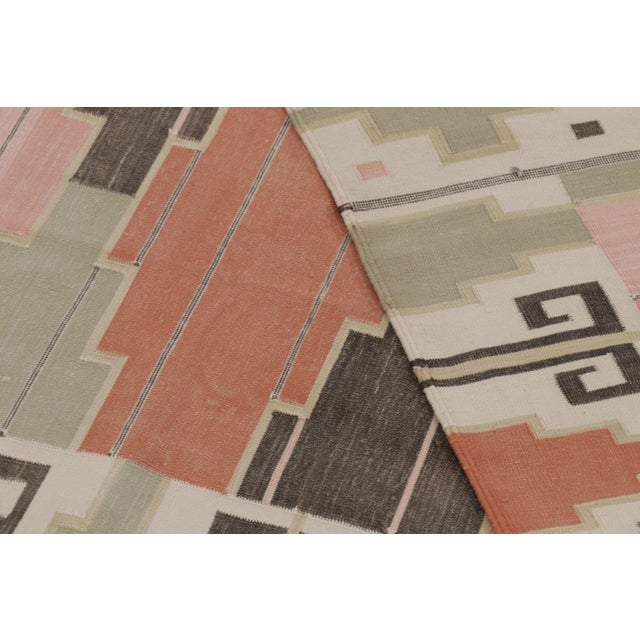 Textile Rug & Kilim’s Contemporary Dhurrie Rug in Colorful Geometric Pattern For Sale - Image 7 of 9
