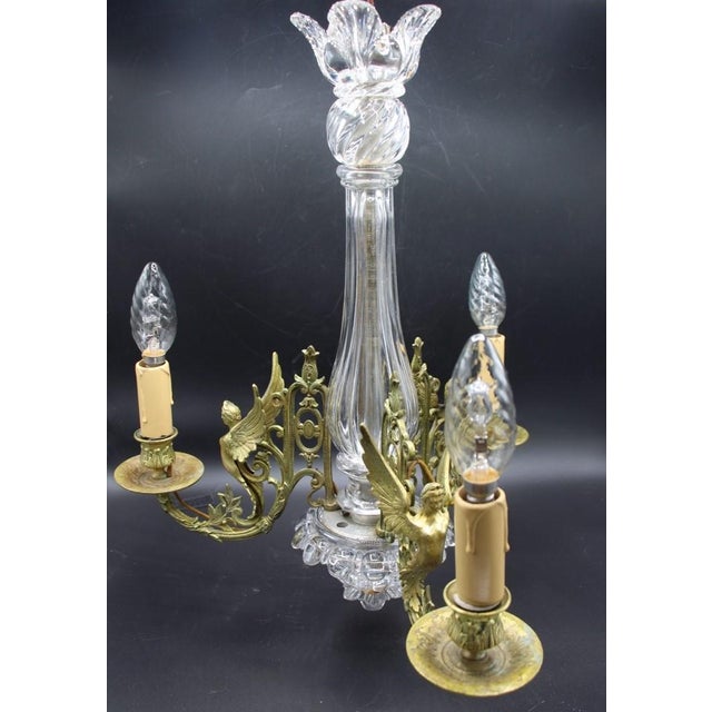 Crystal and Bronze Chandelier from the Baccarat Company, 19th Century For Sale - Image 6 of 9