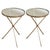 Mid-Century Modern An Elegant Pair of Midcentury Italian Hand-Hammered Gilded Tripod Drinks Tables Captures the Essence of Refined European Craftsmanship. For Sale - Image 3 of 5