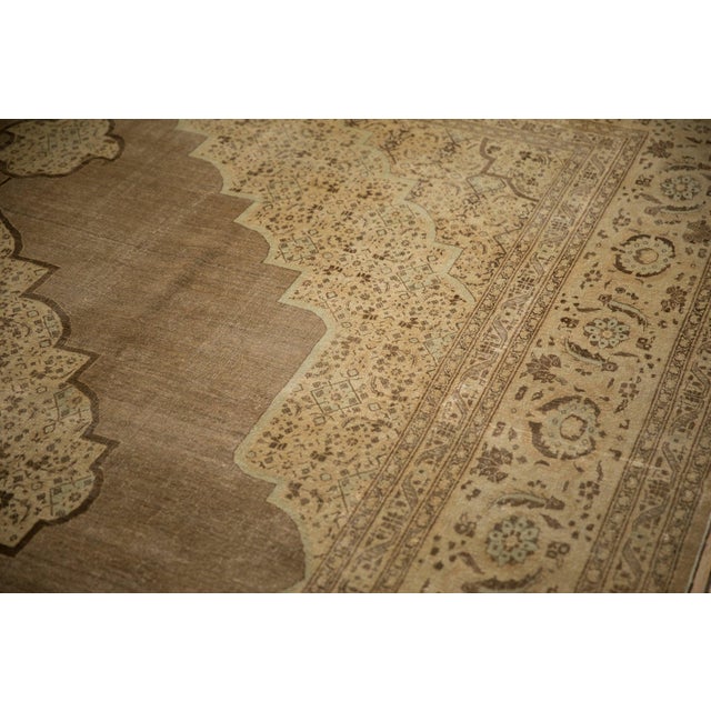 1920s Antique Fine Distressed Tabriz Carpet - 10'2" x 13'4" For Sale - Image 5 of 16