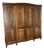 Vintage French Louis XVI Style Carved Oak 4-Door Wardrobe For Sale