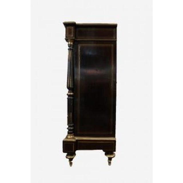 French Napoleon III Ebonised Side Cabinet For Sale - Image 3 of 3