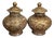 Vintage Satsuma Style Porcelain Lidded Temple Jars With Moriage and Gilt Detailing - A Pair For Sale