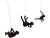 Climbing Man in Black - Set of 3 For Sale