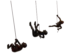 Climbing Man in Black - Set of 3