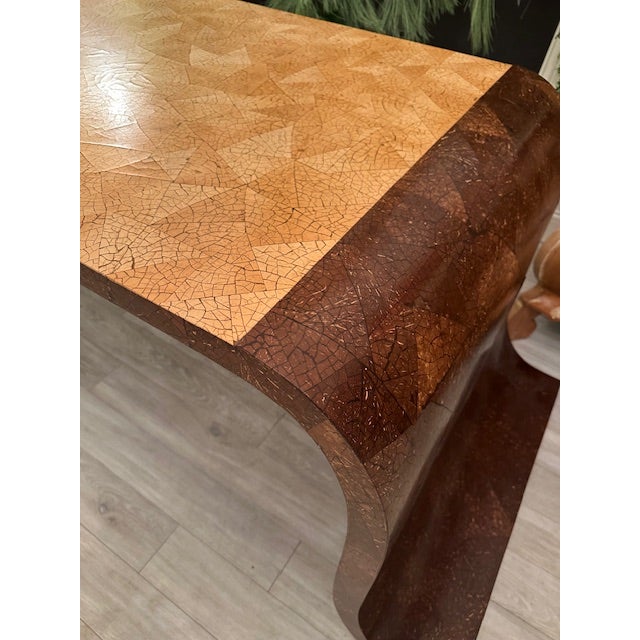 Mid-Century Modern 1980s Coconut Shell Waterfall Desk For Sale - Image 3 of 11