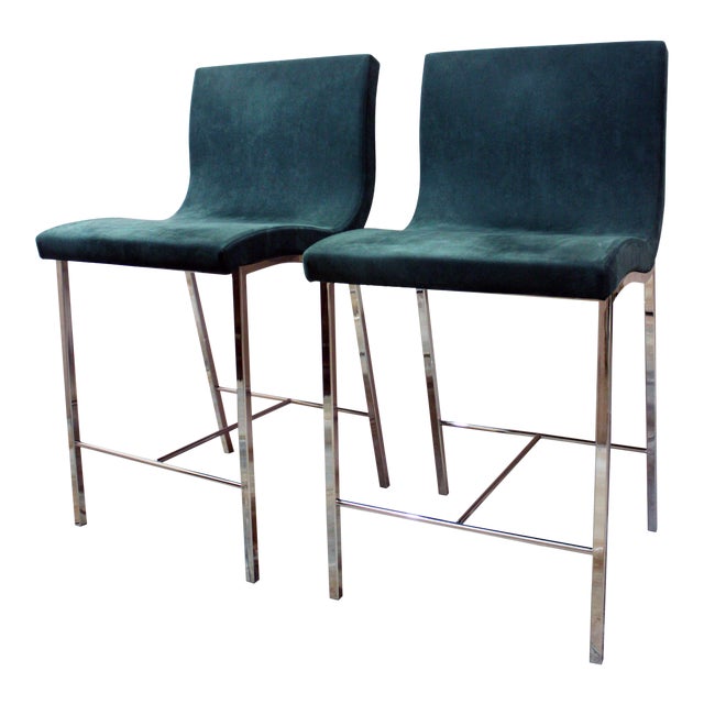 Modern Ligne Roset Counter Stools - a Pair For Sale