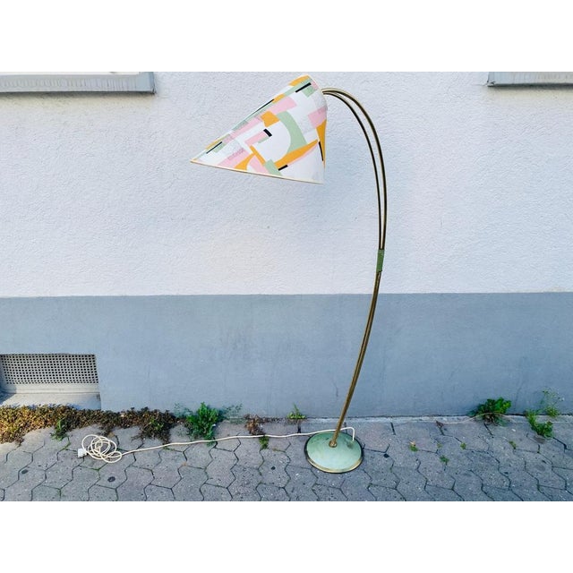Mid-Century Modern Mid-Century Brass Floor Lamp, 1950s For Sale - Image 3 of 17