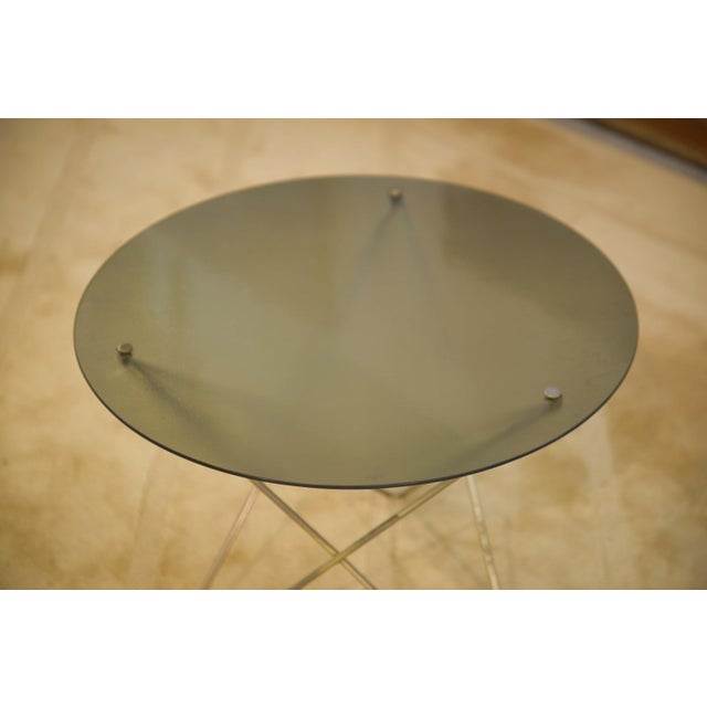 Brass and Glass Side Table, 1960s For Sale - Image 3 of 7