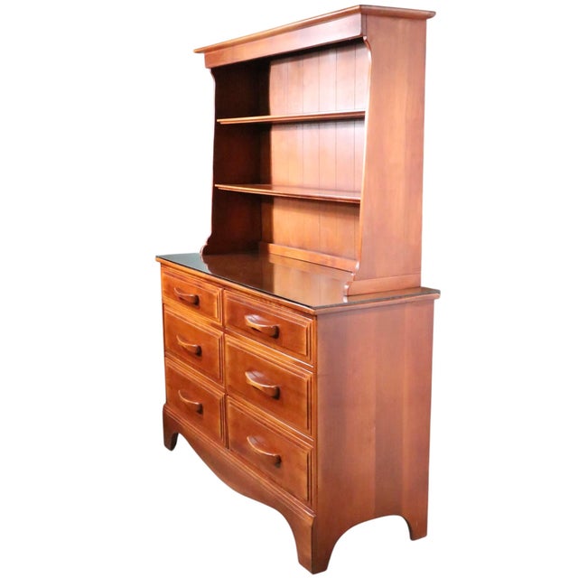 Wood Mid 20th Century Cushman Colonial Hutch Sideboard Server Credenza For Sale - Image 7 of 11